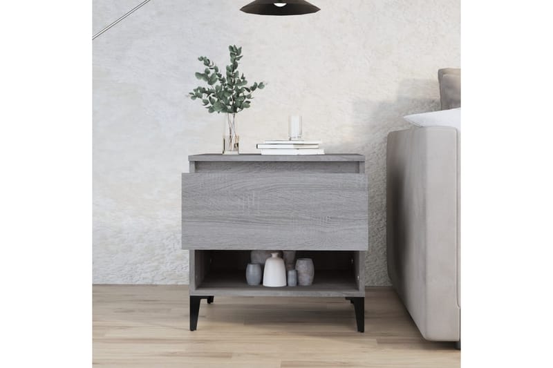 beBasic Sidobord grå sonoma 50x46x50 cm konstruerat trä - Förvaring - Förvaringsmöbler - Skänkar & sideboards