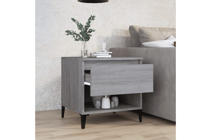 beBasic Sidobord grå sonoma 50x46x50 cm konstruerat trä - Förvaring - Förvaringsmöbler - Skänkar & sideboards