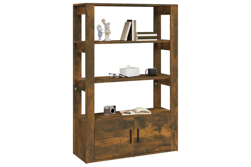 beBasic Sidobord rökfärgad ek 80x30x119,5 cm konstruerat trä - Förvaring - Förvaringsmöbler - Skänkar & sideboards