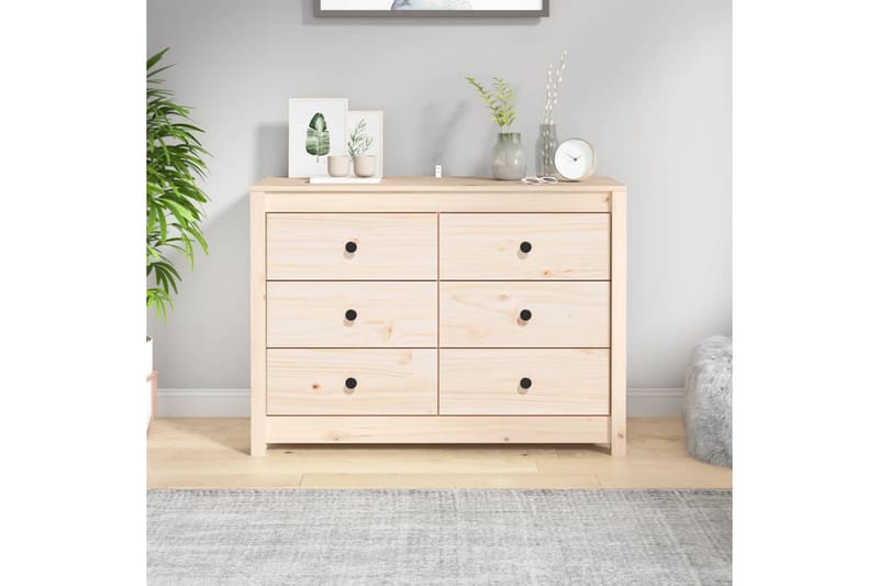 beBasic Sidoskåp 100x40x72 cm massiv furu - Förvaring - Förvaringsmöbler - Skänkar & sideboards