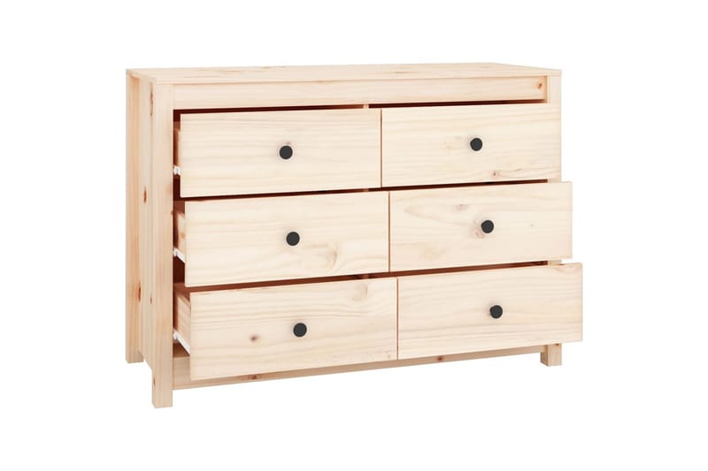 beBasic Sidoskåp 100x40x72 cm massiv furu - Förvaring - Förvaringsmöbler - Skänkar & sideboards