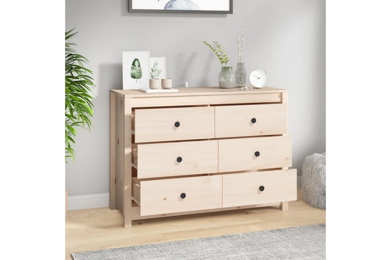 beBasic Sidoskåp 100x40x72 cm massiv furu - Förvaring - Förvaringsmöbler - Skänkar & sideboards