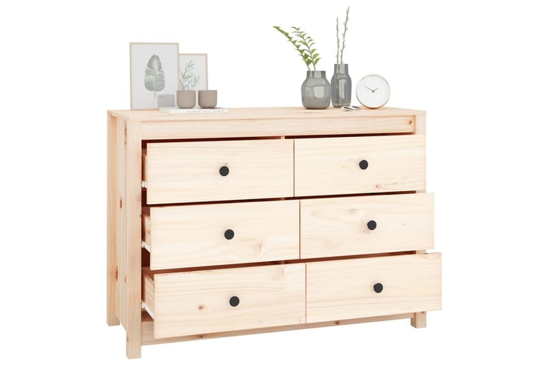 beBasic Sidoskåp 100x40x72 cm massiv furu - Förvaring - Förvaringsmöbler - Skänkar & sideboards