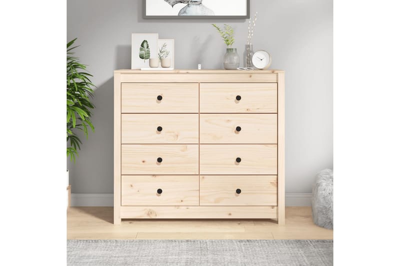 beBasic Sidoskåp 100x40x90 cm massiv furu - Förvaring - Förvaringsmöbler - Skänkar & sideboards