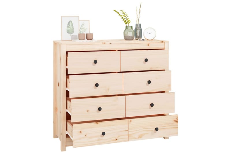 beBasic Sidoskåp 100x40x90 cm massiv furu - Förvaring - Förvaringsmöbler - Skänkar & sideboards