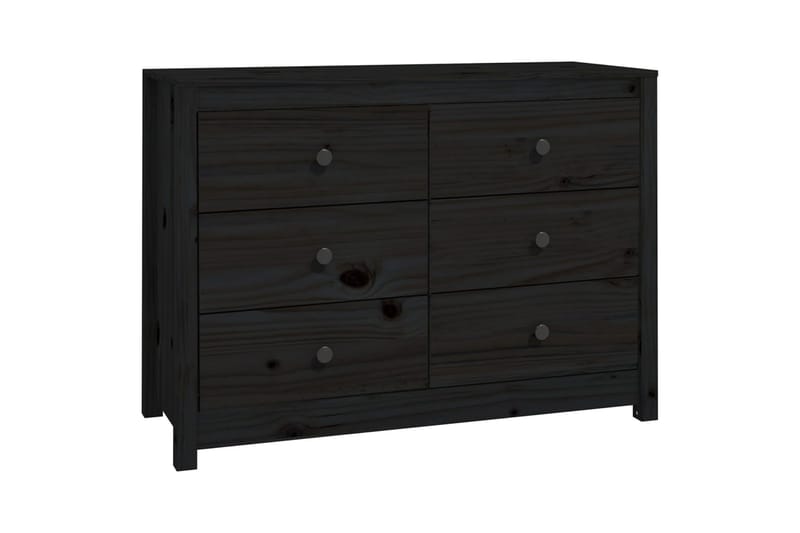 beBasic Sidoskåp svart 100x40x72 cm massiv furu - Förvaring - Förvaringsmöbler - Skänkar & sideboards