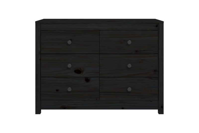 beBasic Sidoskåp svart 100x40x72 cm massiv furu - Förvaring - Förvaringsmöbler - Skänkar & sideboards