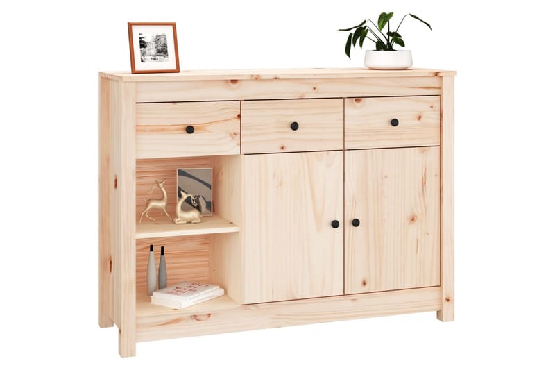 beBasic Skänk 100x35x74 cm massiv furu - Förvaring - Förvaringsmöbler - Skänkar & sideboards