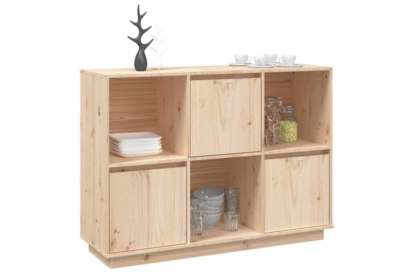 beBasic Skänk 110,5x35x80 cm massiv furu - Förvaring - Förvaringsmöbler - Skänkar & sideboards