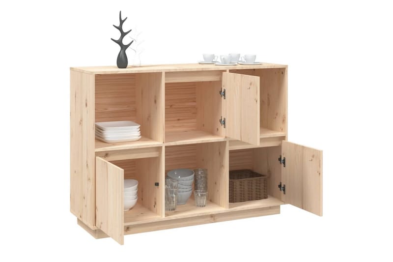 beBasic Skänk 110,5x35x80 cm massiv furu - Förvaring - Förvaringsmöbler - Skänkar & sideboards