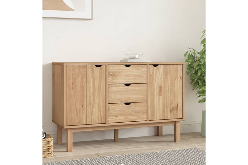 beBasic Skänk 113,5x43x73 cm massiv furu - Förvaring - Förvaringsmöbler - Skänkar & sideboards