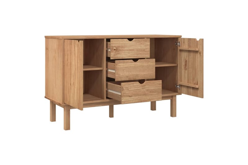 beBasic Skänk 113,5x43x73 cm massiv furu - Förvaring - Förvaringsmöbler - Skänkar & sideboards