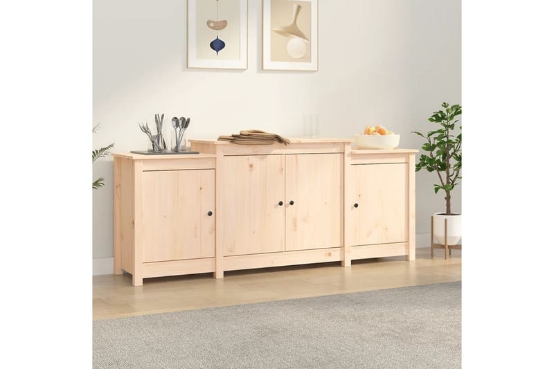 beBasic Skänk 164x37x68 cm massiv furu - Förvaring - Förvaringsmöbler - Skänkar & sideboards