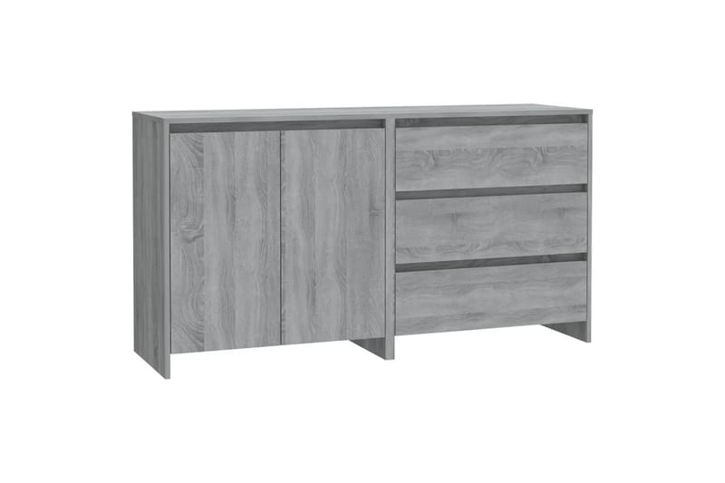 beBasic Skänk 2 delar grå sonoma-ek konstruerat trä - Förvaring - Förvaringsmöbler - Skänkar & sideboards