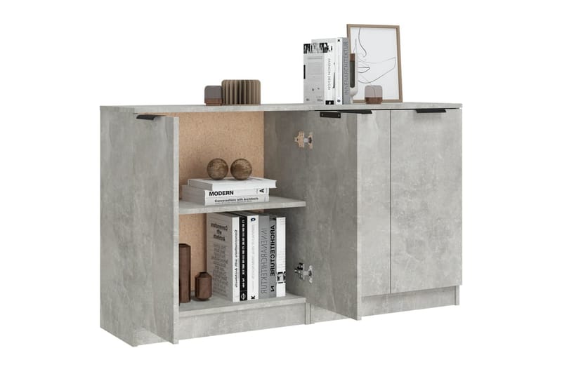 beBasic Skänk 2 st betonggrå 60x30x70 cm konstruerat trä - Förvaring - Förvaringsmöbler - Skänkar & sideboards