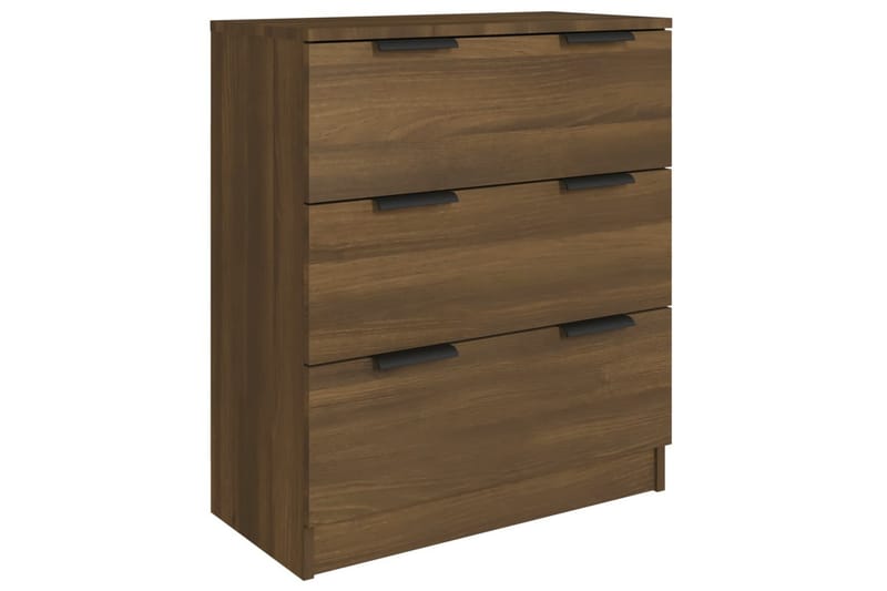 beBasic Skänk 3 delar brun ek konstruerat trä - Förvaring - Förvaringsmöbler - Skänkar & sideboards