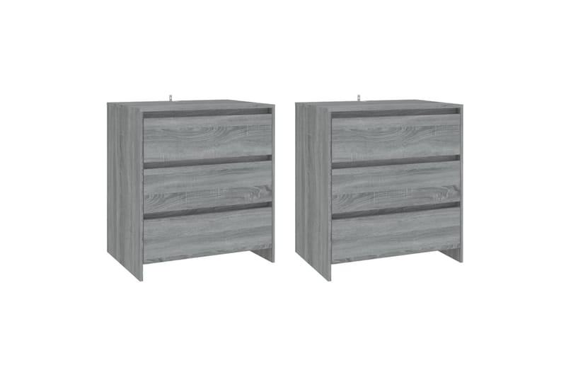 beBasic Skänk 3 delar grå sonoma-ek konstruerat trä - Förvaring - Förvaringsmöbler - Skänkar & sideboards