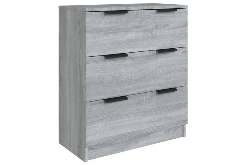 beBasic Skänk 3 delar grå sonoma-ek konstruerat trä - Förvaring - Förvaringsmöbler - Skänkar & sideboards