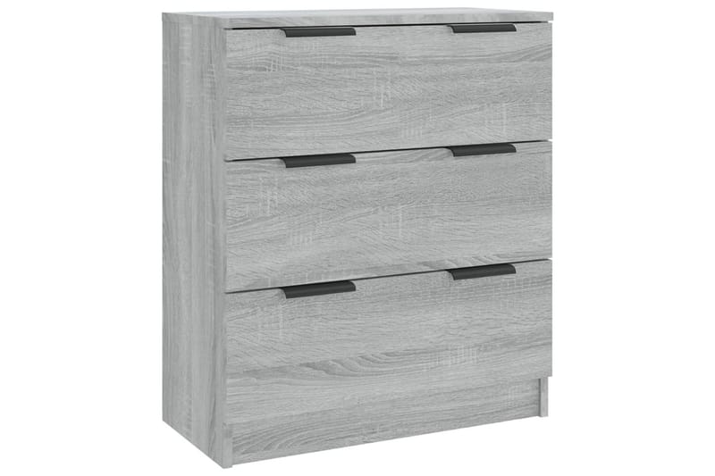 beBasic Skänk 3 delar grå sonoma konstruerat trä - Förvaring - Förvaringsmöbler - Skänkar & sideboards