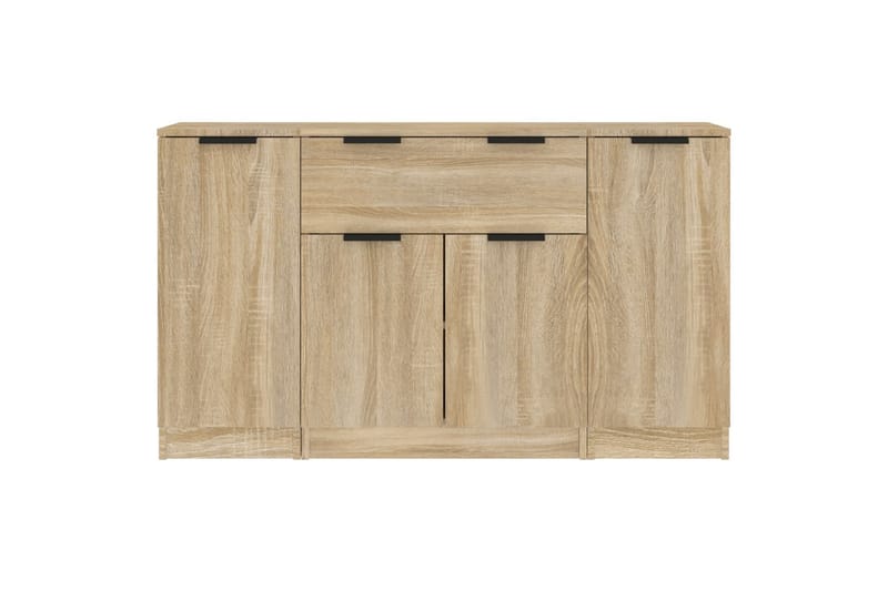 beBasic Skänk 3 delar Sonoma ek konstruerat trä - Förvaring - Förvaringsmöbler - Skänkar & sideboards