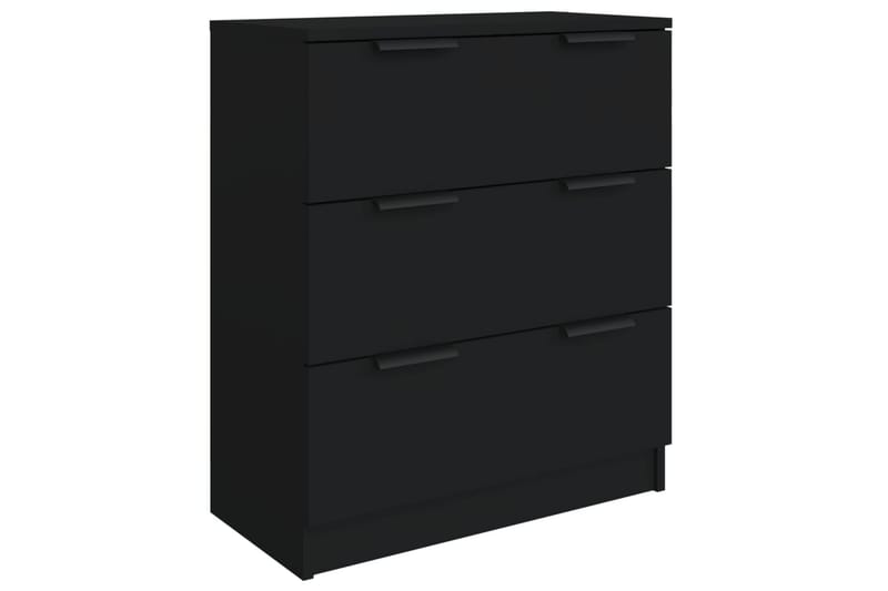beBasic Skänk 3 delar svart konstruerat trä - Förvaring - Förvaringsmöbler - Skänkar & sideboards