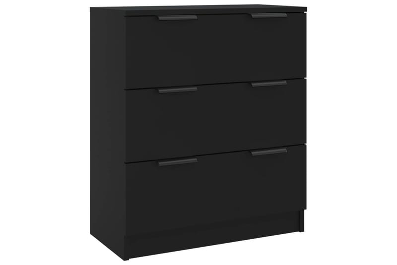 beBasic Skänk 3 delar svart konstruerat trä - Förvaring - Förvaringsmöbler - Skänkar & sideboards