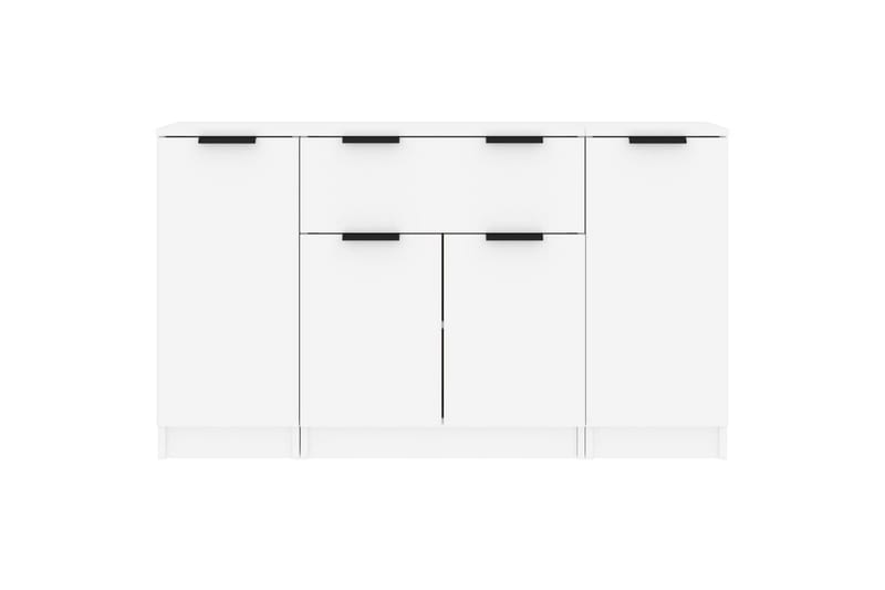 beBasic Skänk 3 delar Vit konstruerat trä - Förvaring - Förvaringsmöbler - Skänkar & sideboards