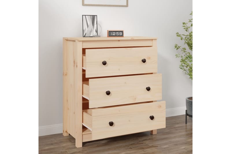 beBasic Skänk 70x35x80 cm massiv furu - Förvaring - Förvaringsmöbler - Skänkar & sideboards