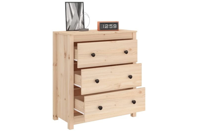 beBasic Skänk 70x35x80 cm massiv furu - Förvaring - Förvaringsmöbler - Skänkar & sideboards