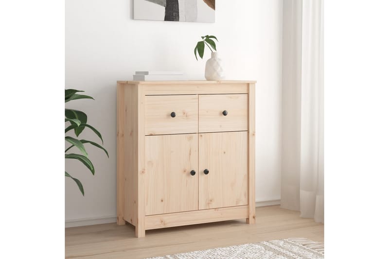 beBasic Skänk 70x35x80 cm massiv furu - Förvaring - Förvaringsmöbler - Skänkar & sideboards