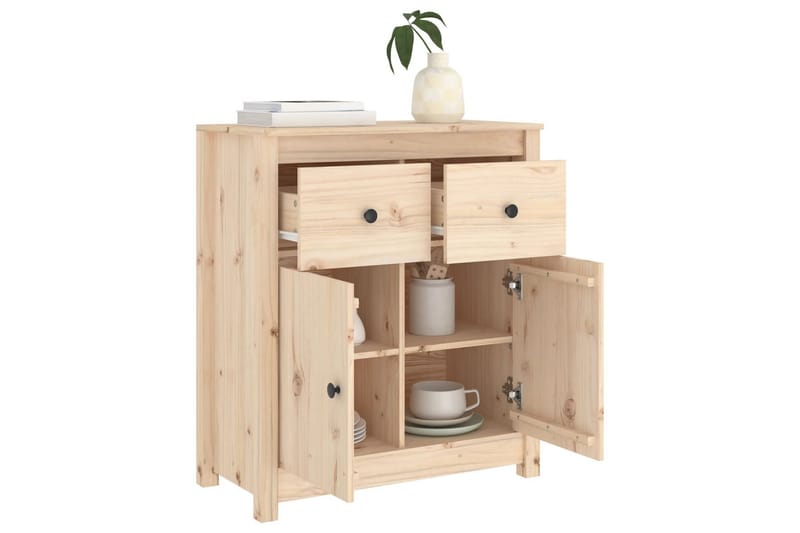 beBasic Skänk 70x35x80 cm massiv furu - Förvaring - Förvaringsmöbler - Skänkar & sideboards
