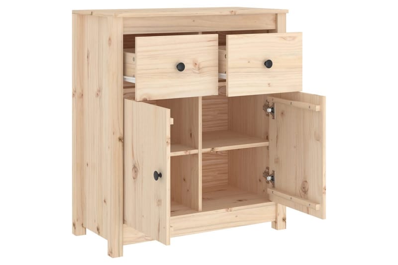beBasic Skänk 70x35x80 cm massiv furu - Förvaring - Förvaringsmöbler - Skänkar & sideboards