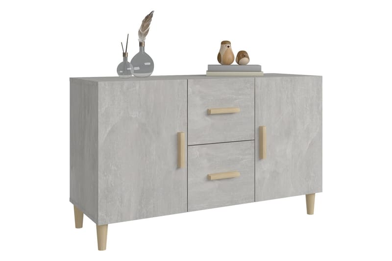 beBasic Skänk betonggrå 100x36x60 cm konstruerat trä - Förvaring - Förvaringsmöbler - Skänkar & sideboards