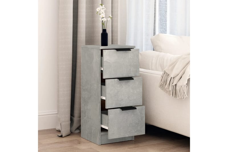 beBasic Skänk betonggrå 30x30x70 cm konstruerat trä - Förvaring - Förvaringsmöbler - Skänkar & sideboards
