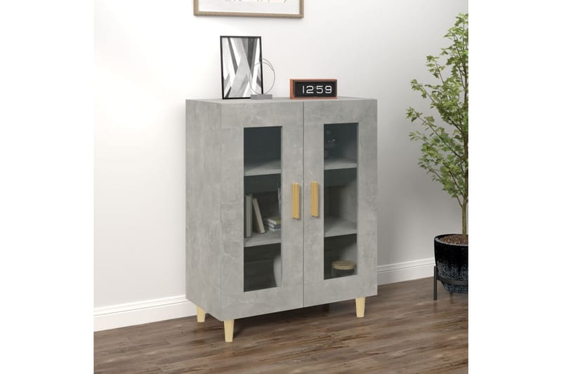 beBasic Skänk betonggrå 69,5x34x90 cm konstruerat trä - Förvaring - Förvaringsmöbler - Skänkar & sideboards