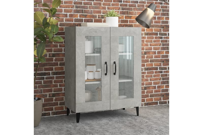 beBasic Skänk betonggrå 69,5x34x90 cm konstruerat trä - Förvaring - Förvaringsmöbler - Skänkar & sideboards