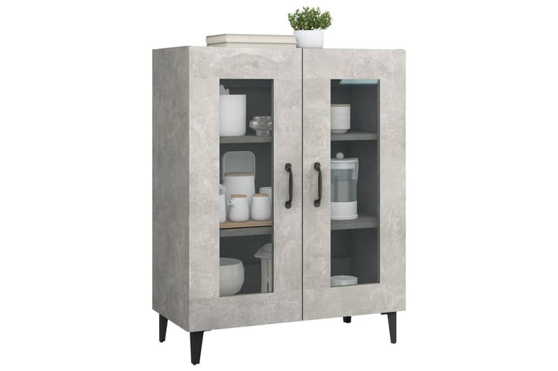 beBasic Skänk betonggrå 69,5x34x90 cm konstruerat trä - Förvaring - Förvaringsmöbler - Skänkar & sideboards