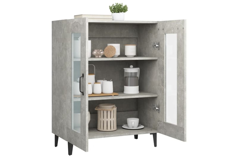 beBasic Skänk betonggrå 69,5x34x90 cm konstruerat trä - Förvaring - Förvaringsmöbler - Skänkar & sideboards