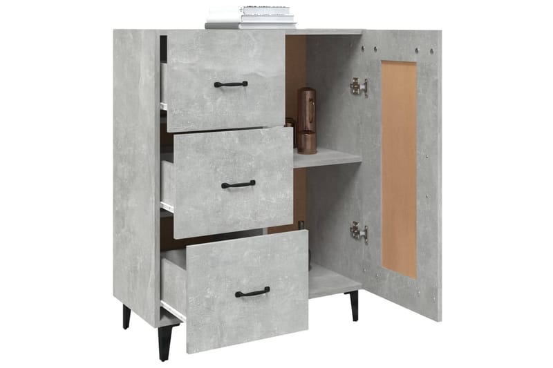 beBasic Skänk betonggrå 69,5x34x90 cm konstruerat trä - Förvaring - Förvaringsmöbler - Skänkar & sideboards
