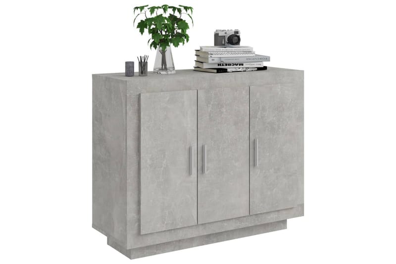 beBasic Skänk betonggrå 92x35x75 cm konstruerat trä - Förvaring - Förvaringsmöbler - Skänkar & sideboards