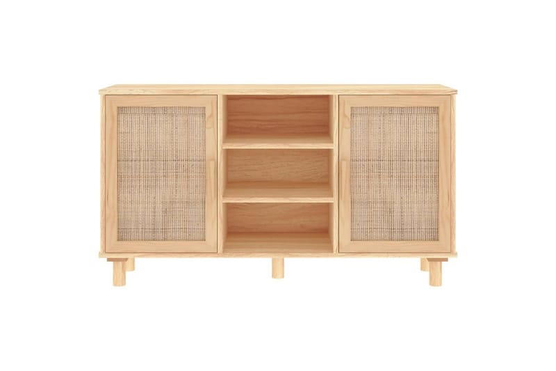 beBasic Skänk brun 105x30x60 cm massiv furu och naturlig rotting - Förvaring - Förvaringsmöbler - Skänkar & sideboards