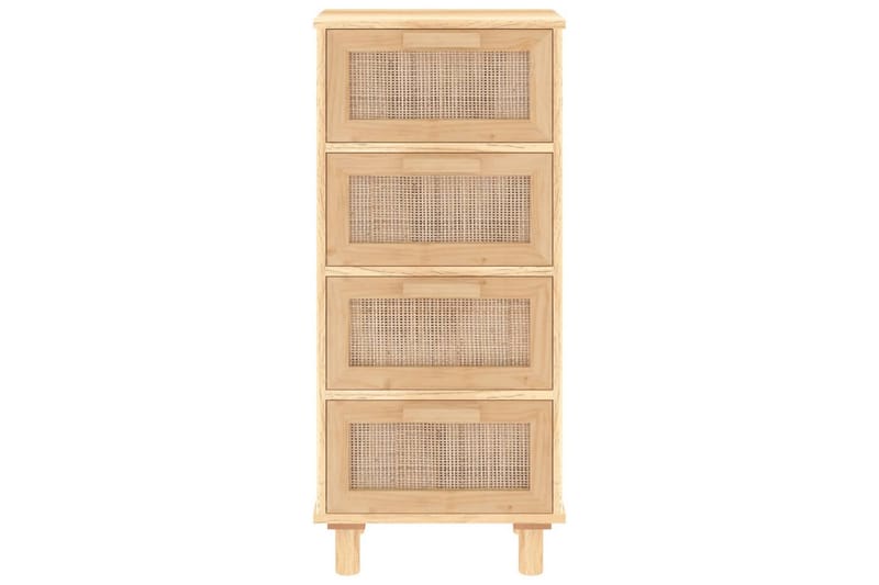 beBasic Skänk brun 40x30x90 cm massiv furu och naturlig rotting - Förvaring - Förvaringsmöbler - Skänkar & sideboards