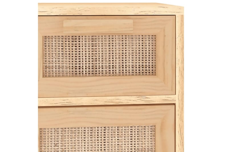 beBasic Skänk brun 60x30x75 cm massiv furu och naturlig rotting - Förvaring - Förvaringsmöbler - Skänkar & sideboards