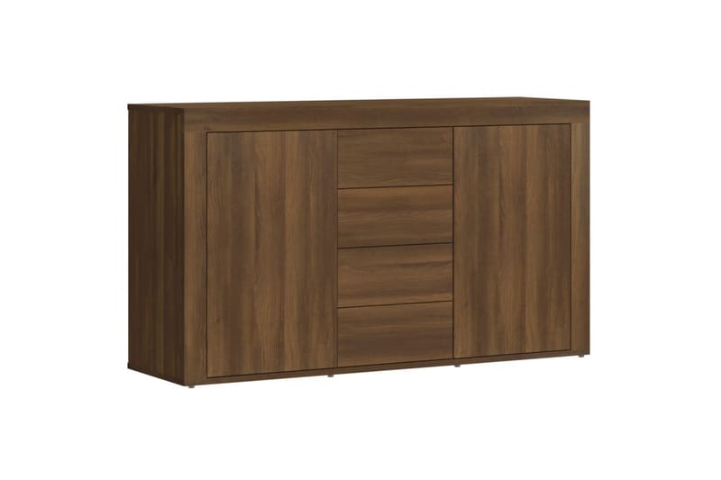 beBasic Skänk brun ek 120x36x69 cm konstruerat trä - Skänkar & sideboards