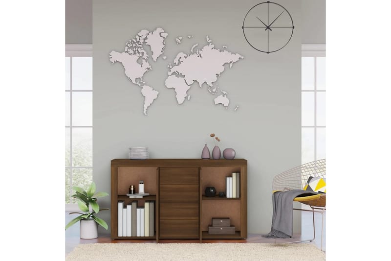 beBasic Skänk brun ek 120x36x69 cm konstruerat trä - Förvaring - Förvaringsmöbler - Skänkar & sideboards