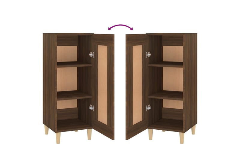 beBasic Skänk brun ek 34,5x34x90 cm konstruerat trä - Förvaring - Förvaringsmöbler - Skänkar & sideboards
