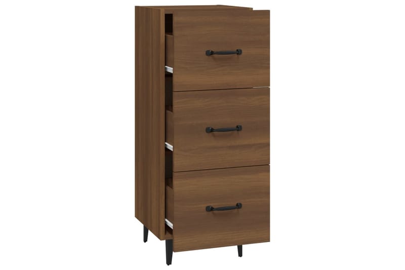 beBasic Skänk brun ek 34,5x34x90 cm konstruerat trä - F�örvaring - Förvaringsmöbler - Skänkar & sideboards