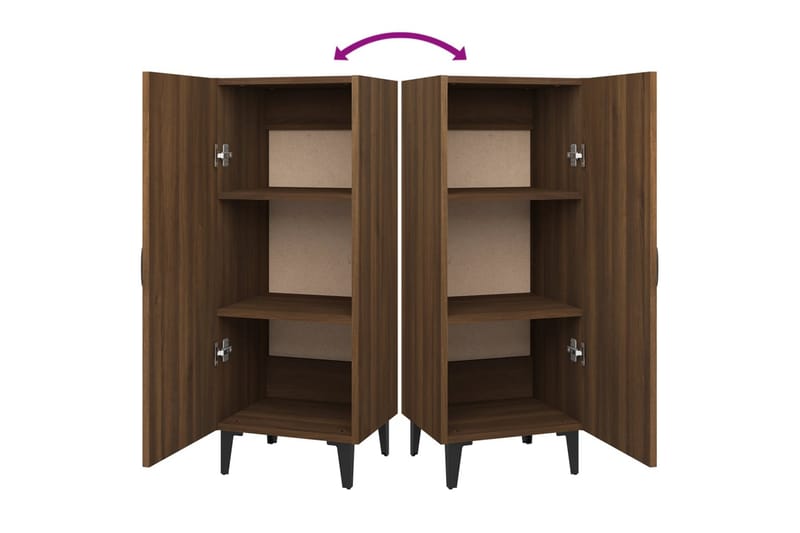 beBasic Skänk brun ek 34,5x34x90 cm konstruerat trä - Förvaring - Förvaringsmöbler - Skänkar & sideboards