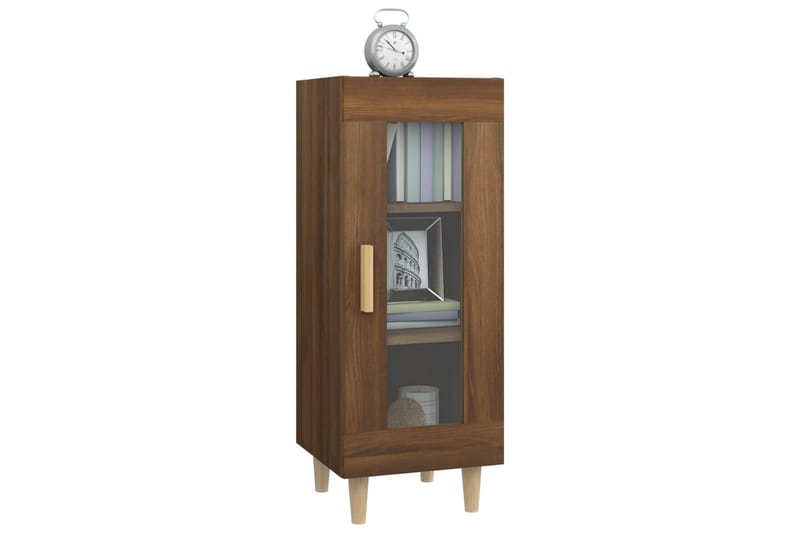 beBasic Skänk brun ek 34,5x34x90 cm konstruerat trä - Förvaring - Förvaringsmöbler - Skänkar & sideboards
