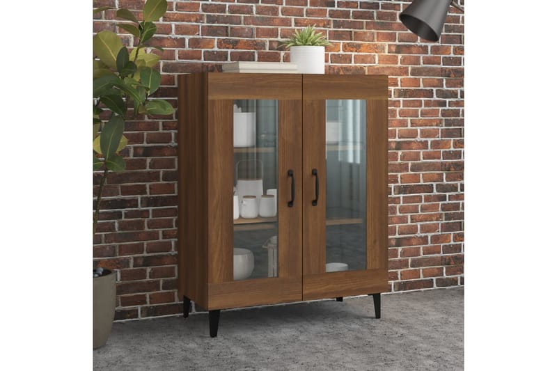 beBasic Skänk brun ek 69,5x34x90 cm konstruerat trä - Förvaring - Förvaringsmöbler - Skänkar & sideboards